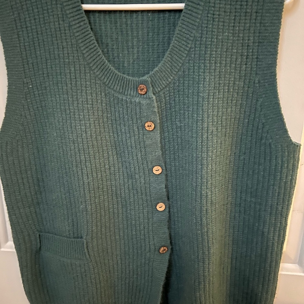 Talbots Green Vest Size Medium Women’s New
